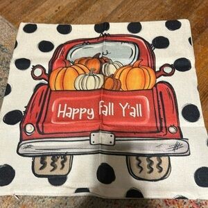 Pillow cover. 18 x 18 New! Zips open and closed measurements approximate